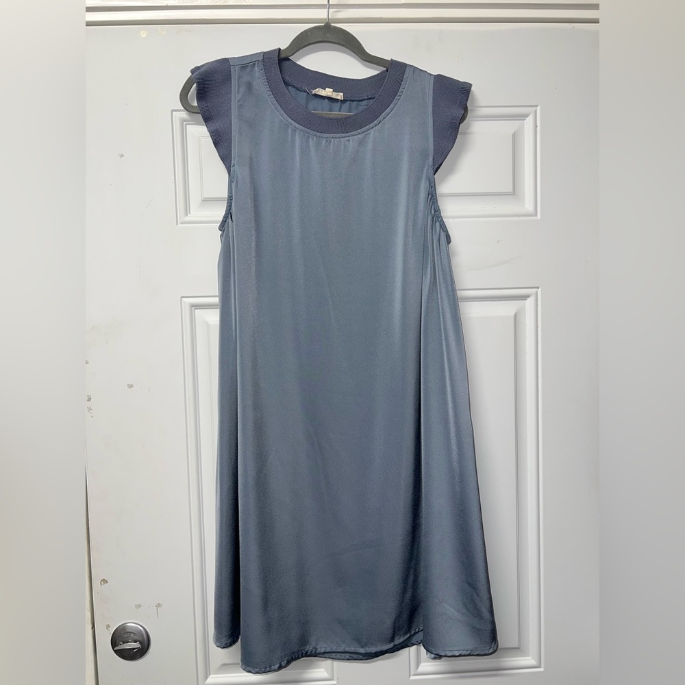 Easel sleeveless grayish blue dress size large